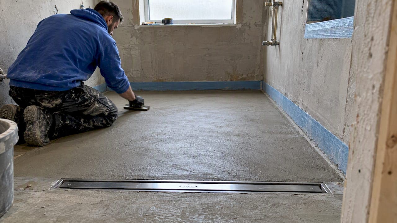 1:40 Rule for Wet Room Floor Slope in UK Homes, When to DIY or Hire